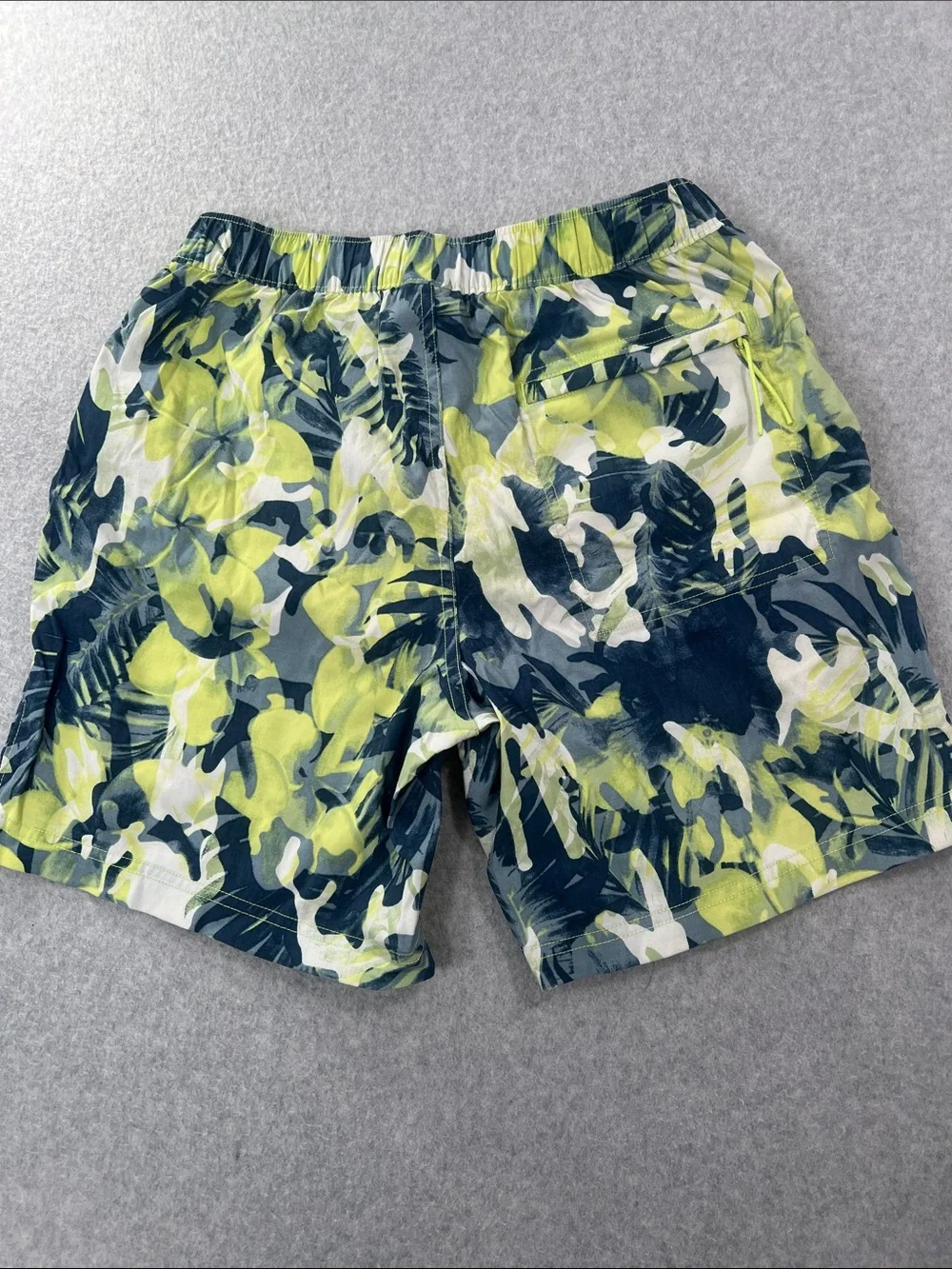 The North Face Yellow Neon Camo Athletic Shorts